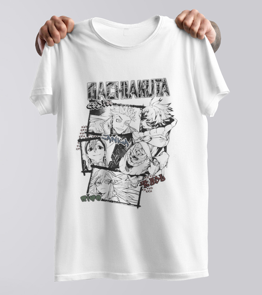 Gachiakuta Rudo Enjin Zanka And Riyo Group Manga Characters T-Shirt