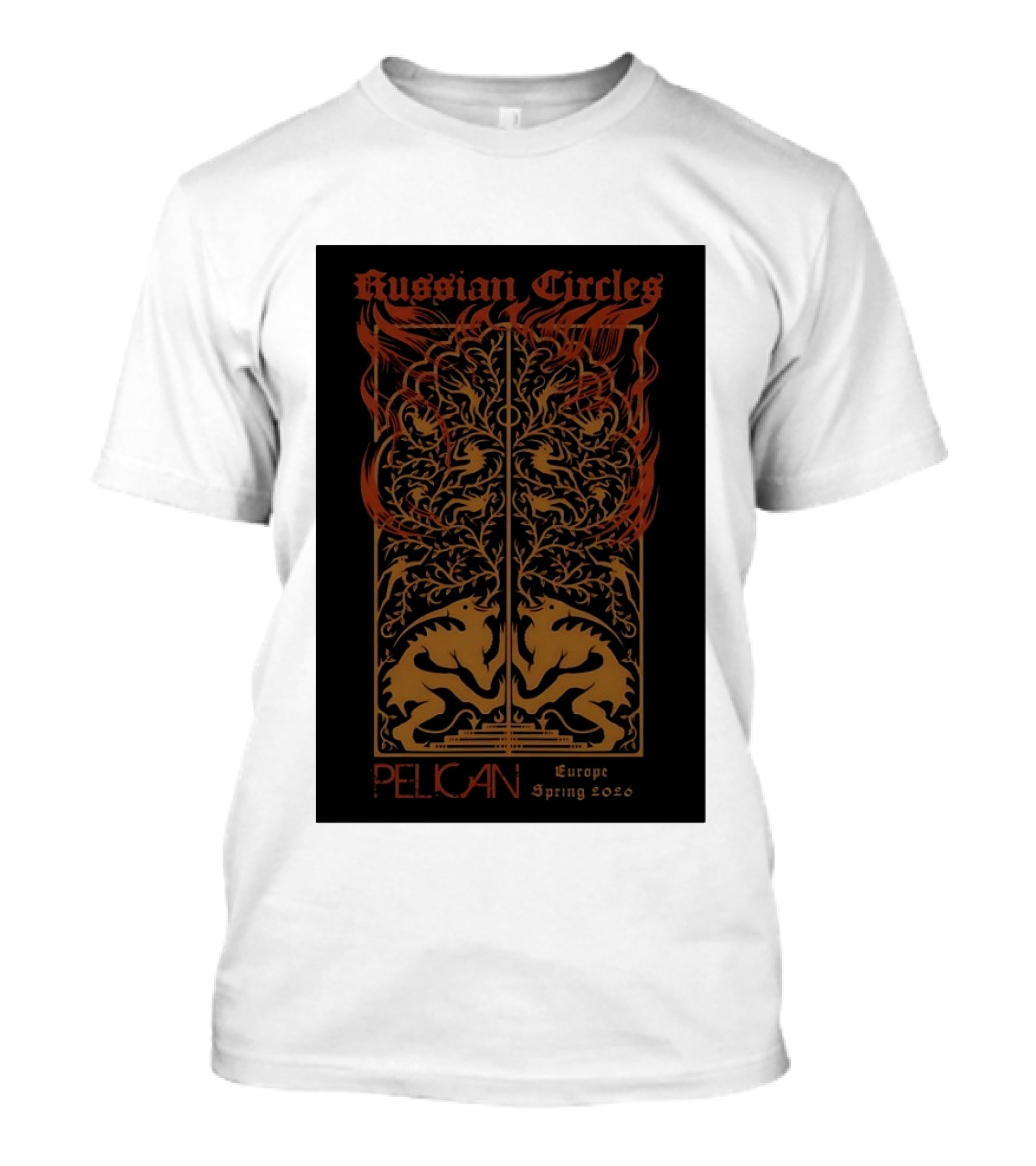 Russian Circles Pelican Europe Spring 2026 Tour Fantasy Artistry T-Shirt