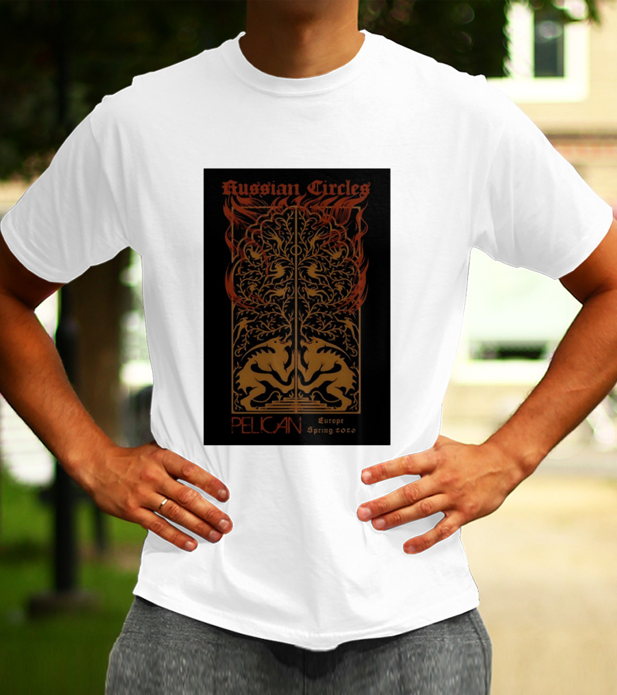 Russian Circles Pelican Europe Spring 2026 Tour Fantasy Artistry T-Shirt
