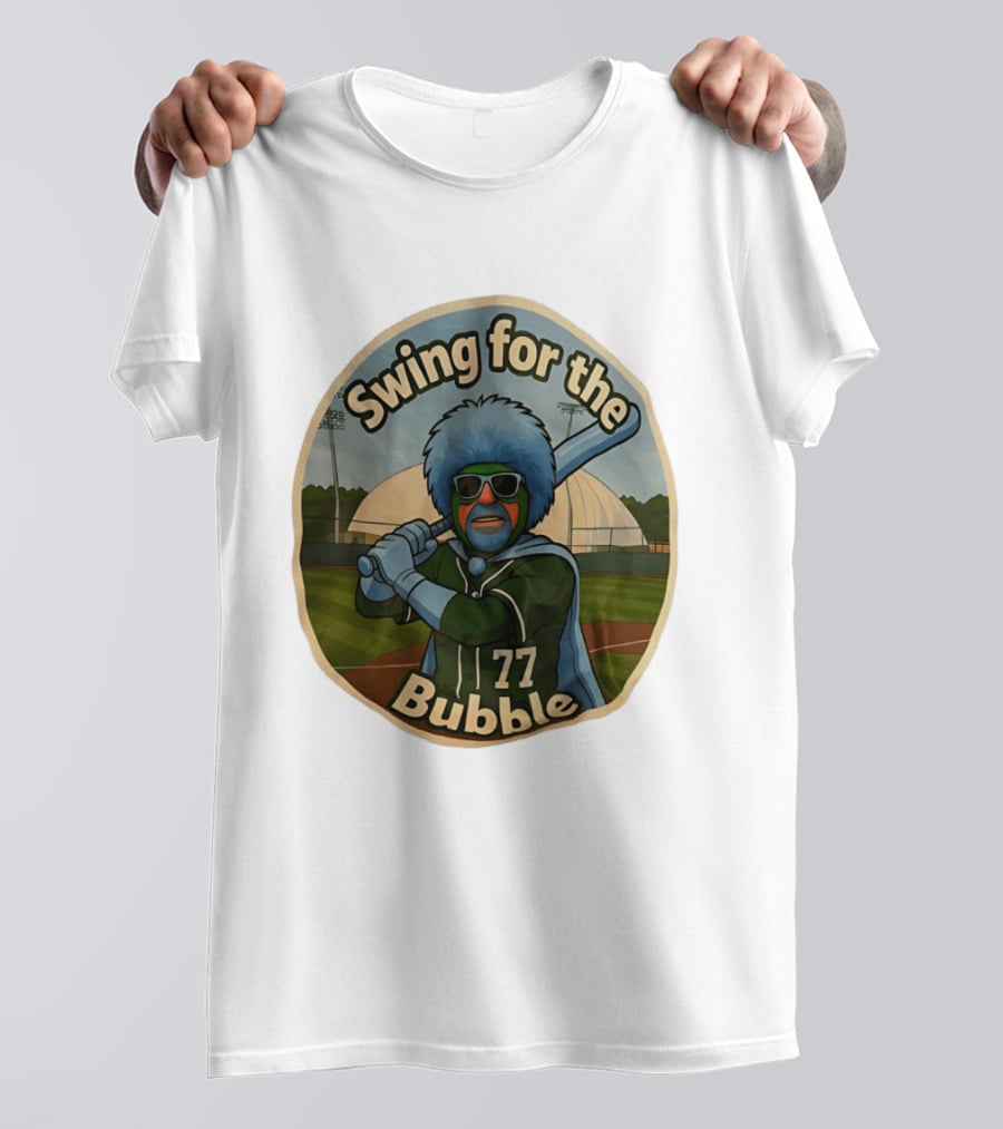 Swing For The Bubble 77 Tulane Green Wave Baseball T-Shirt