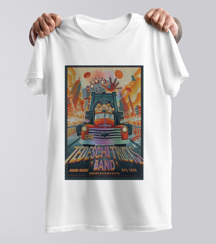 Tedeschi Trucks Band NYC Beacon Theatre March 2026 Robot Truck T-Shirt