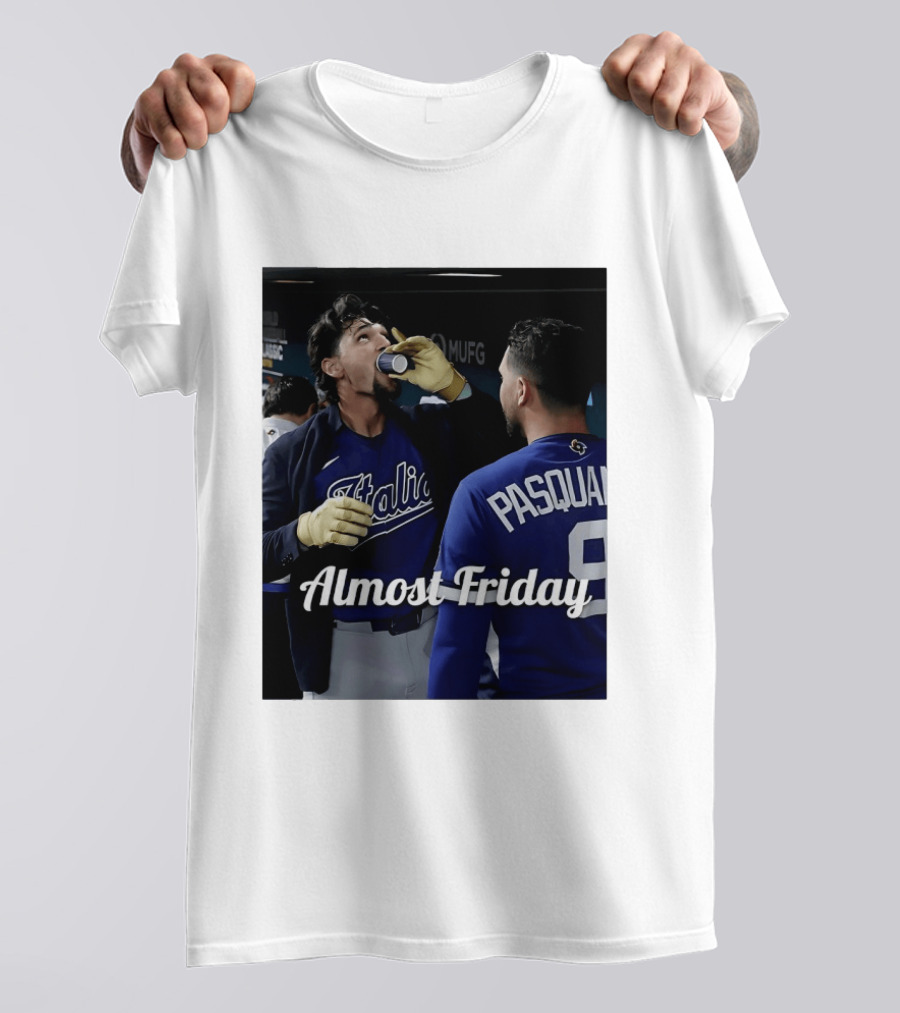 Italy World Baseball Classic Espresso Shot Almost Friday Pasquale T-Shirt