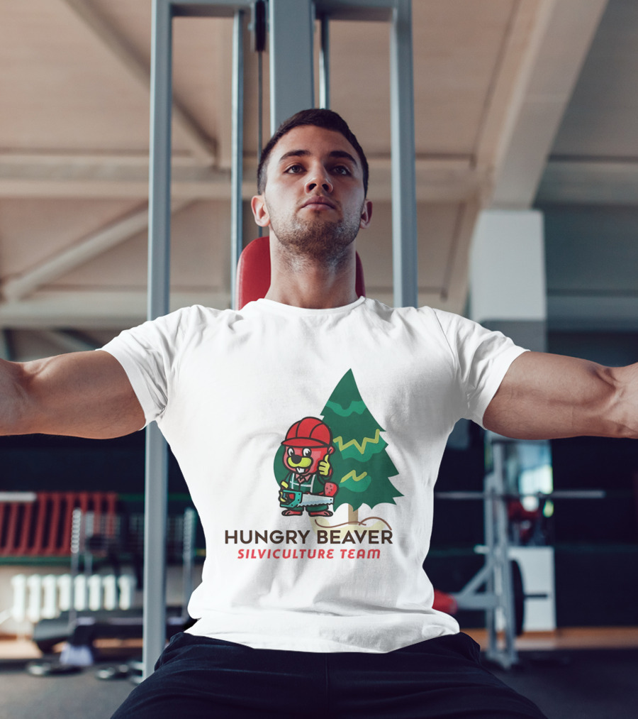 Hungry Beaver Silviculture Team Chainsaw And Tree T-Shirt