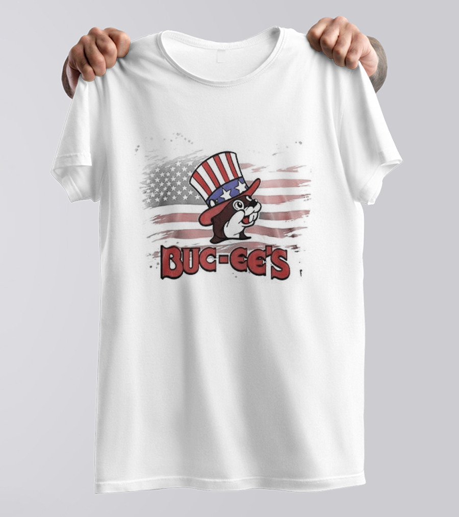Buc Ee's American Flag Hat 250th Anniversary Celebration T-Shirt