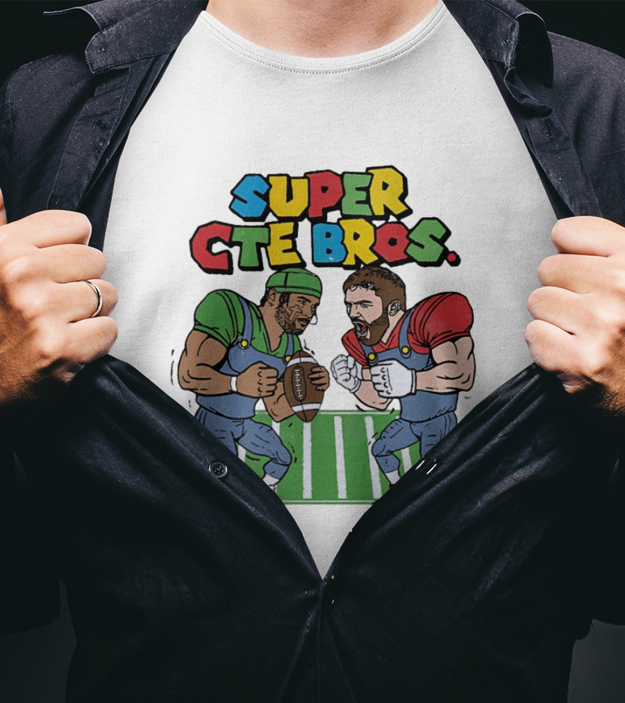 Super Cte Bros Tua Skattebo Cartoon Football Showdown T-Shirt