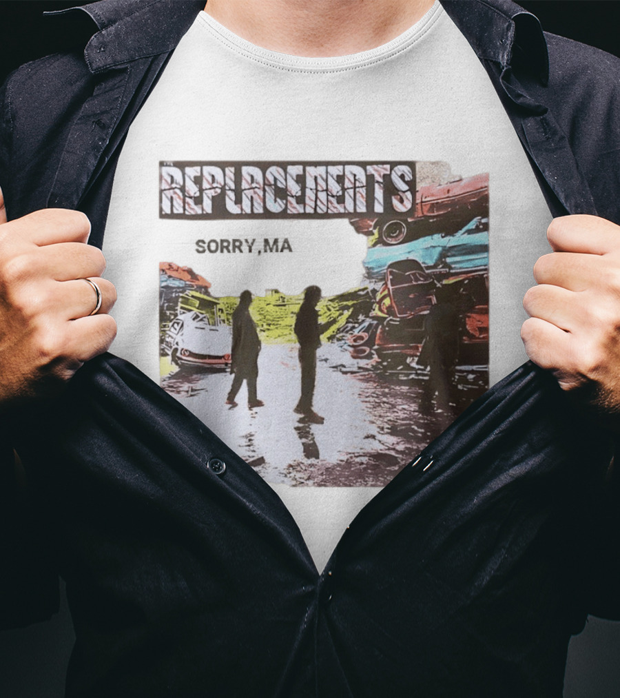 Replacements Sorry Ma Forgot To Take Out The Trash Album Cover Rustic Junkyard Scene T-Shirt