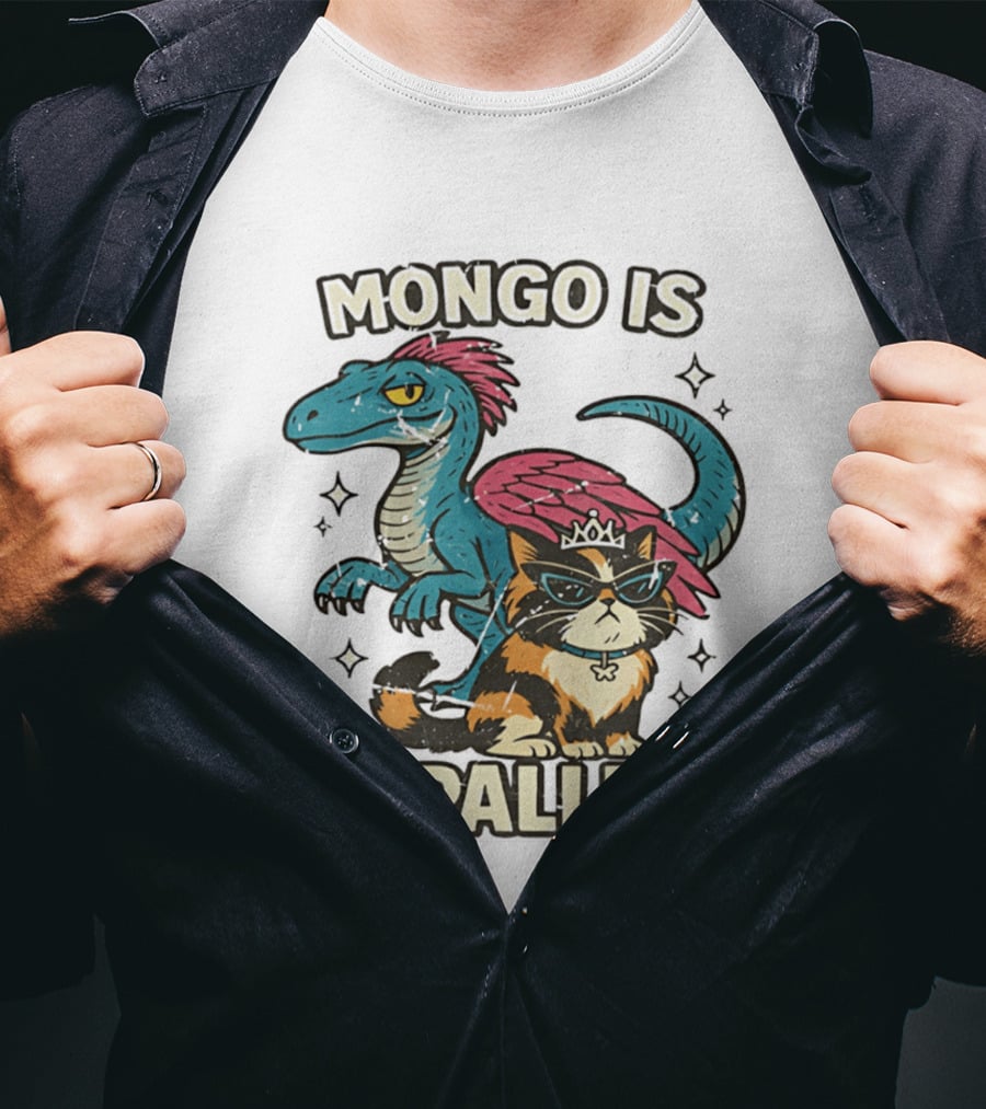 Mongo Is Appalled Dungeon Crawler Carl Dinosaur And Cat T-Shirt