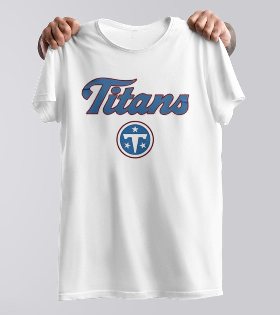 Titans Stars Logo Three Stars Blue T-Shirt