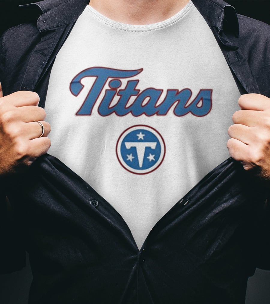 Titans Stars Logo Three Stars Blue T-Shirt