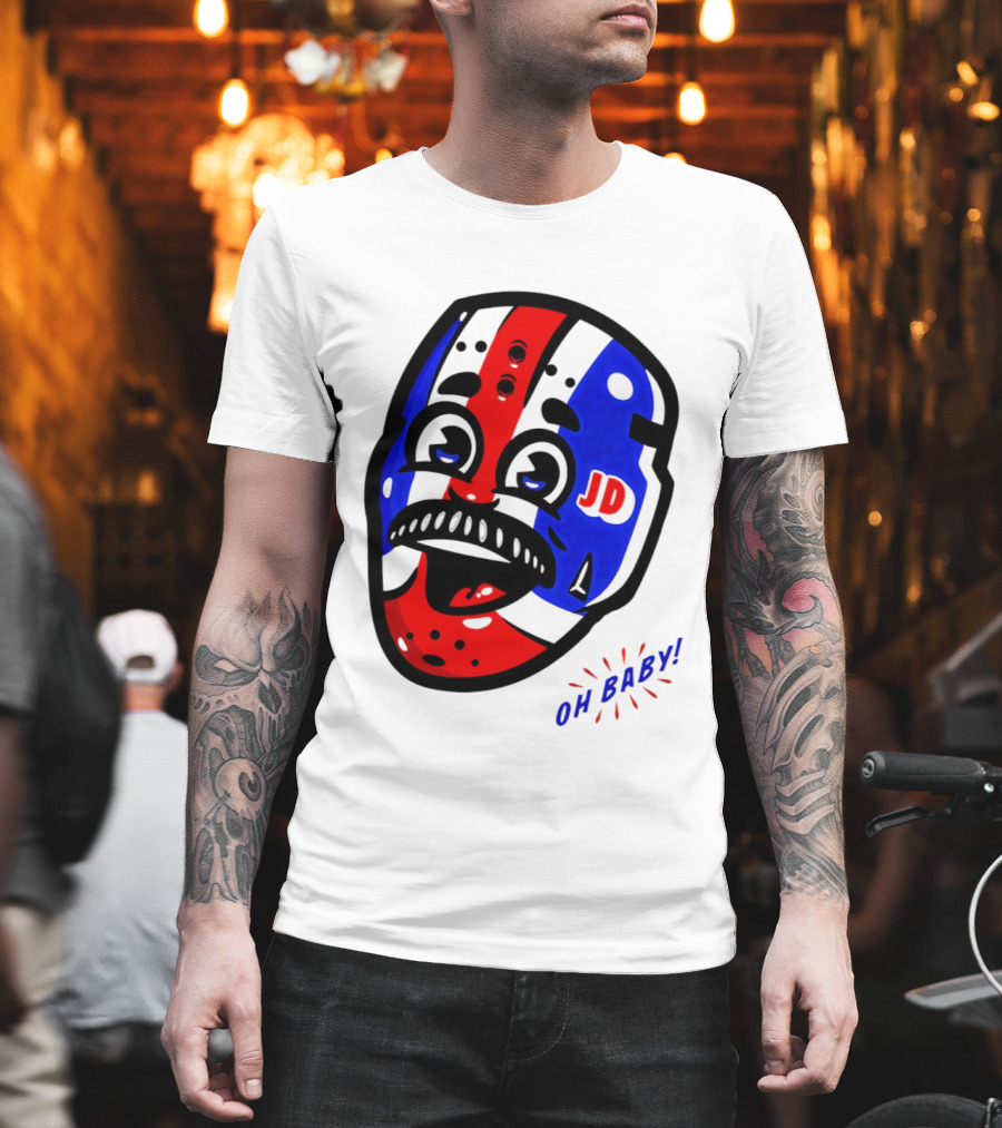 New York Rangers Goalie Mask JD Oh Baby Happy Friday T-Shirt