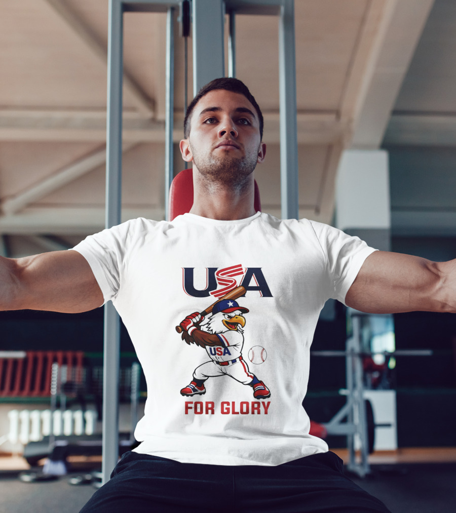 USA Baseball Eagle For Glory World US Baseball T-Shirt