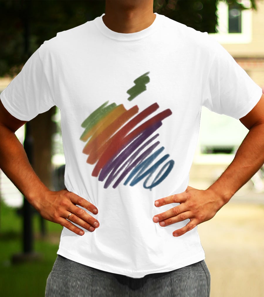 Apple 50th Anniversary Rainbow Logo Classic Multicolor 2026 T-Shirt