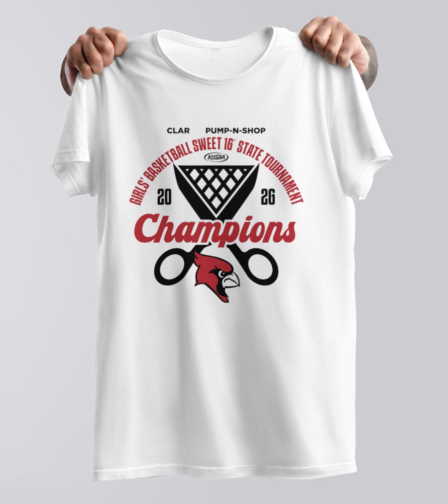 Clark's Pump N Shop 2026 KHSAA Girls Basketball Sweet 16 State Tournament Champions T-Shirt