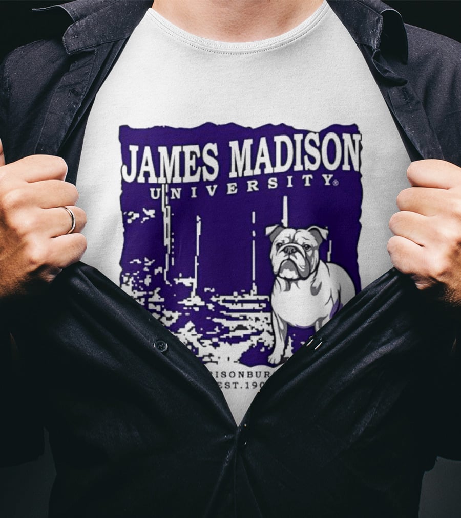 James Madison University Dukes Harrisonburg VA Est 1908 Bulldog T-Shirt