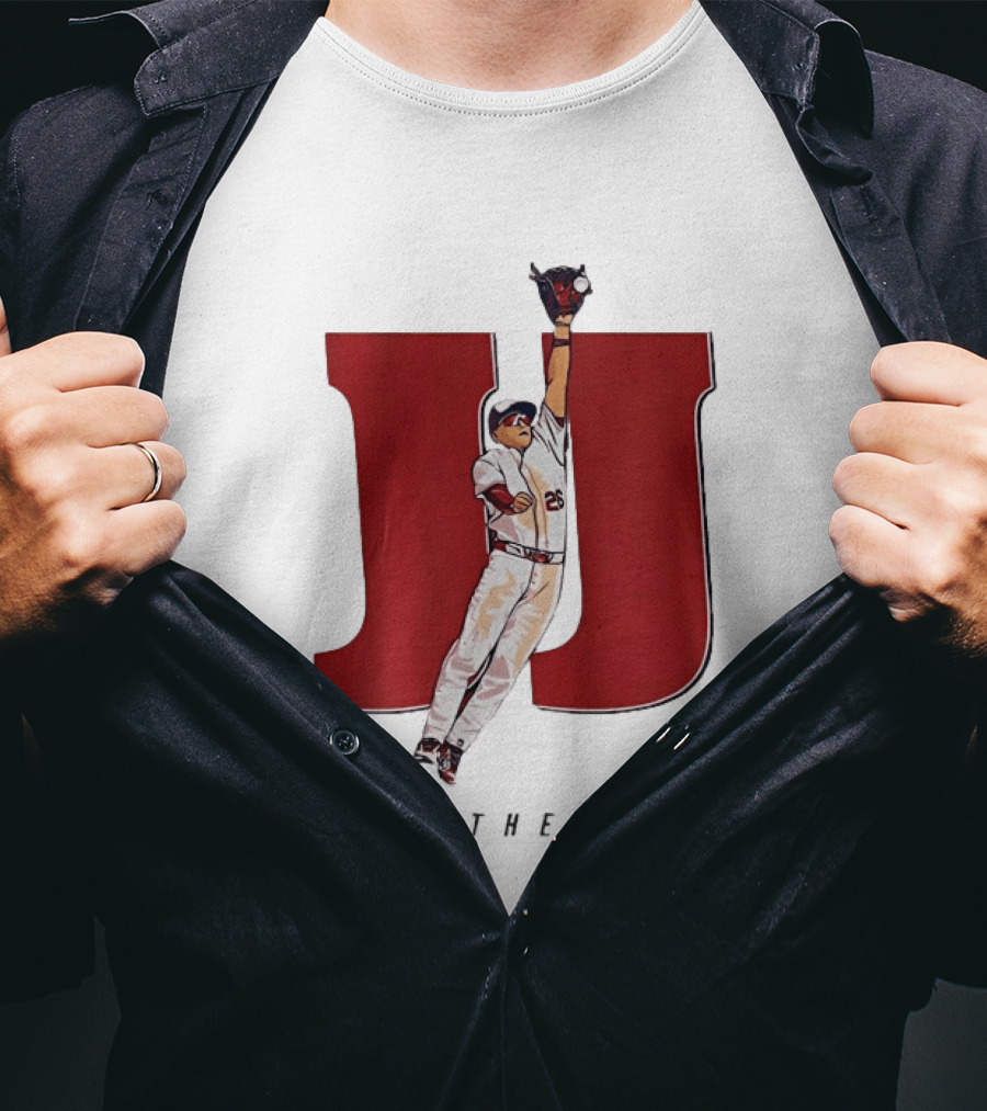 JJ Wetherholt St Louis Cardinals Mad Hops Baseball Player Jumping Action T-Shirt