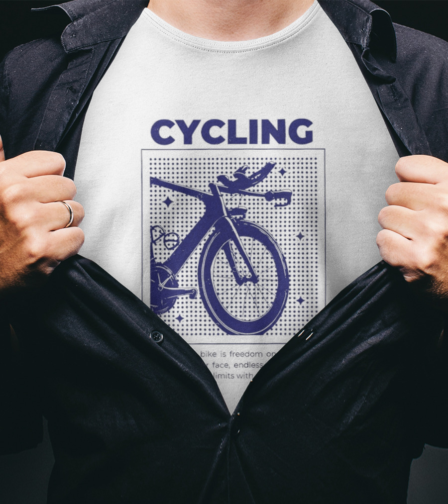 Cycling The Love For A Bike Freedom On Two Wheels Wind In Your Face Endless Adventure T-Shirt