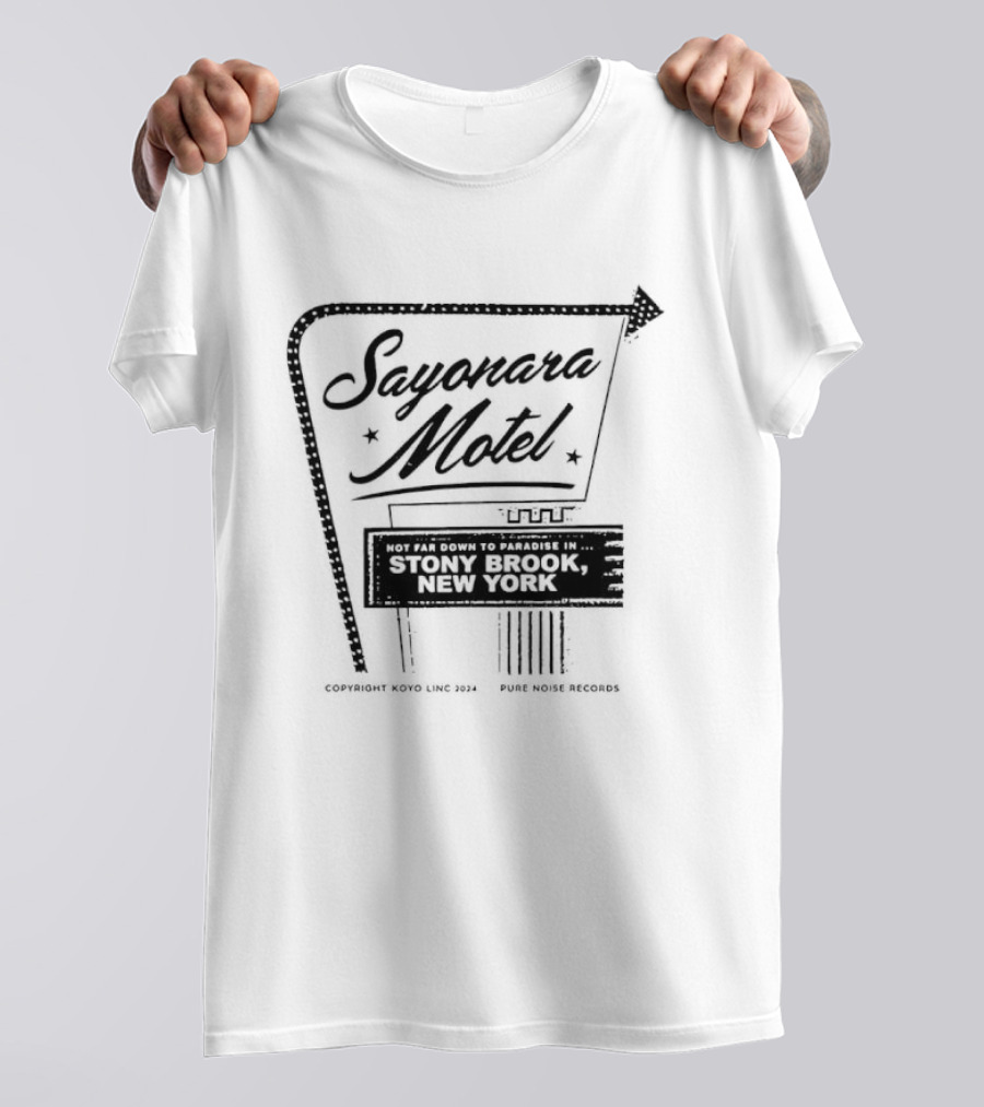 Koyo Sayonara Motel Stony Brook New York Vintage Sign T-Shirt