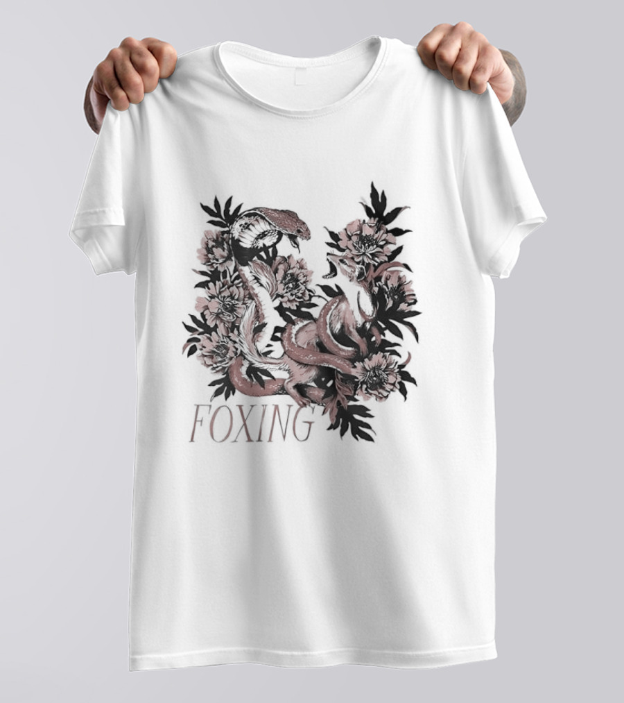 Foxing Snake And Fox Floral T-Shirt