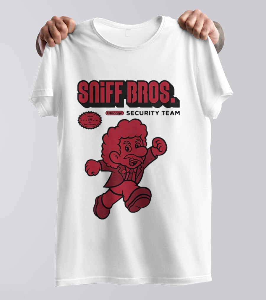 Sniff Bros Chicago Security Team Retro Style Character Official Quality Seal T-Shirt