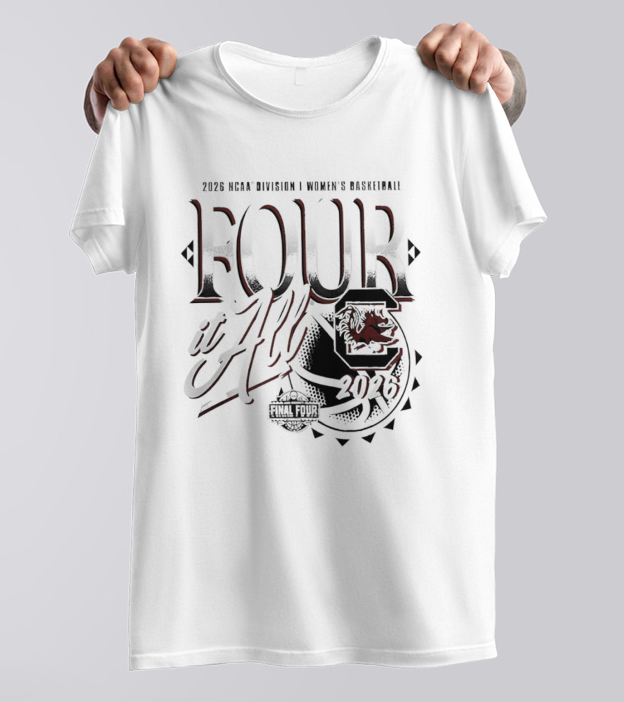 South Carolina Gamecocks 2026 NCAA Women's Basketball March Madness Final Four T-Shirt