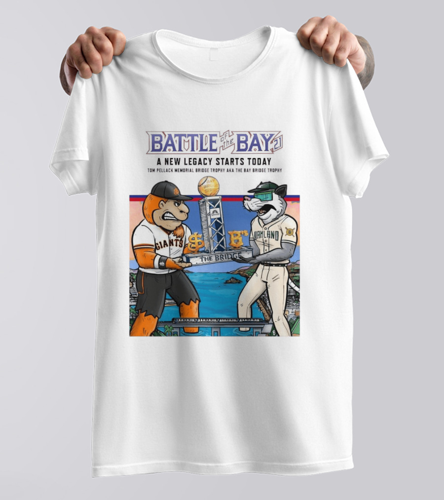 Battle Of The Bay Oakland Ballers Giants New Legacy Series The Bridge T-Shirt
