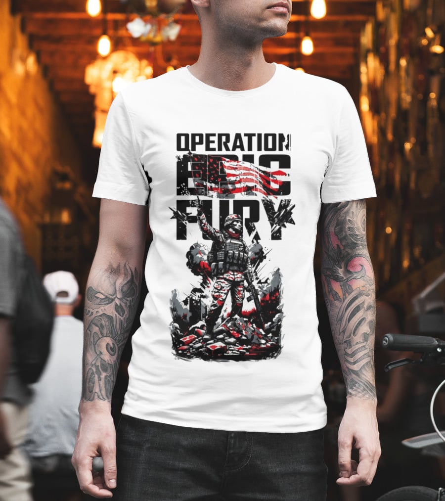 Operation Fury American Flag Soldier Warrior 2026 T-Shirt