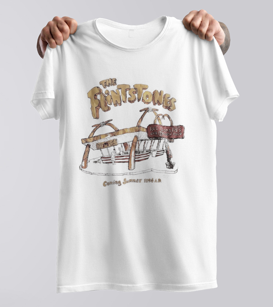 The Flintstones McDonald's 90s Collaboration Coming Summer 1994 AD T-Shirt