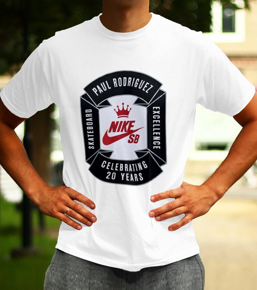 Paul Rodriguez Nike SB Skateboard Excellence Celebrating 20 Years T-Shirt