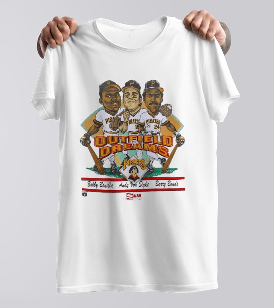 Pittsburgh Pirates Outfield Of Dreams Bobby Bonilla Andy Van Slyke Barry Bonds Pirates T-Shirt