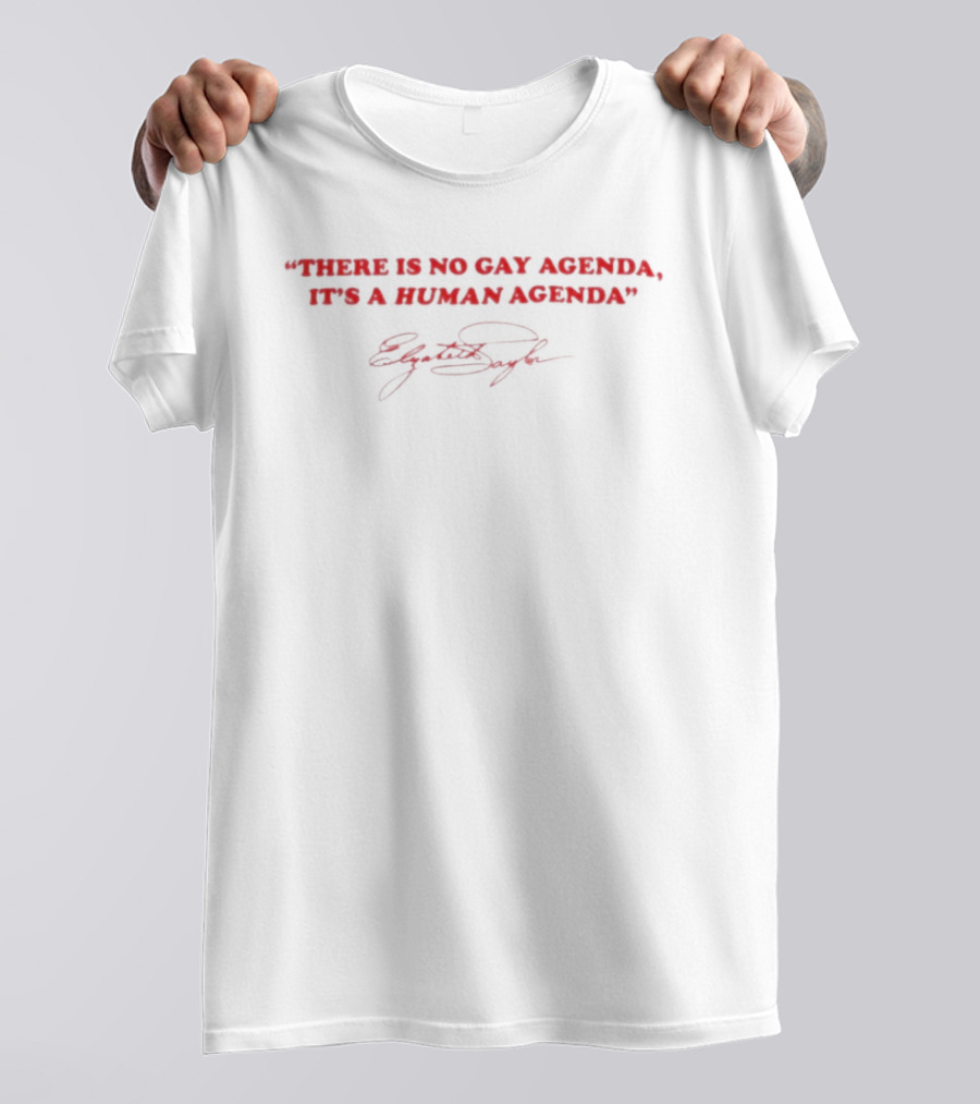 There Is No Gay Agenda It's A Human Agenda Signature T-Shirt