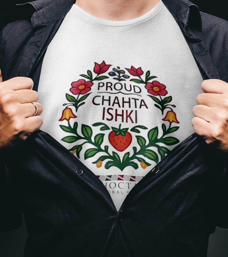 Proud Chahta Ishki Choctaw Cultural Center Floral Heritage T-Shirt