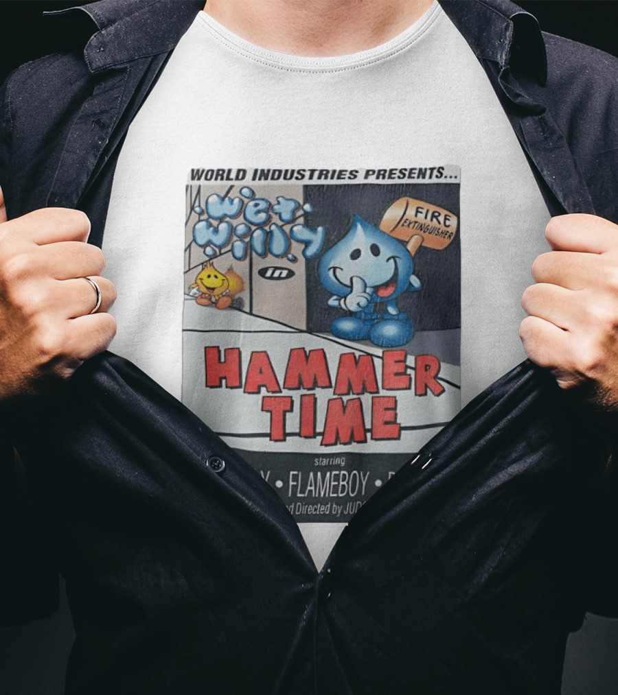 World Industries Wet Willy Flameboy Hammer Time Featuring Devil Man T-Shirt