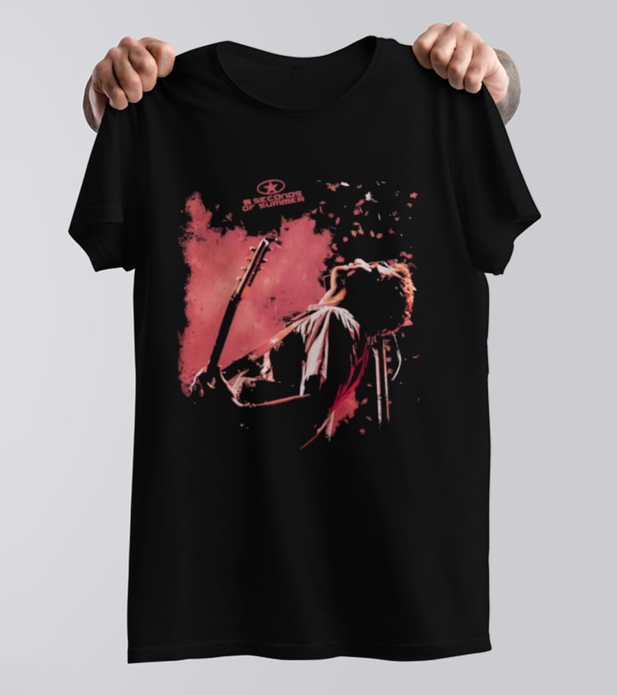 5 Seconds Of Summer Musician Guitarist Illustration Watercolor T-Shirt