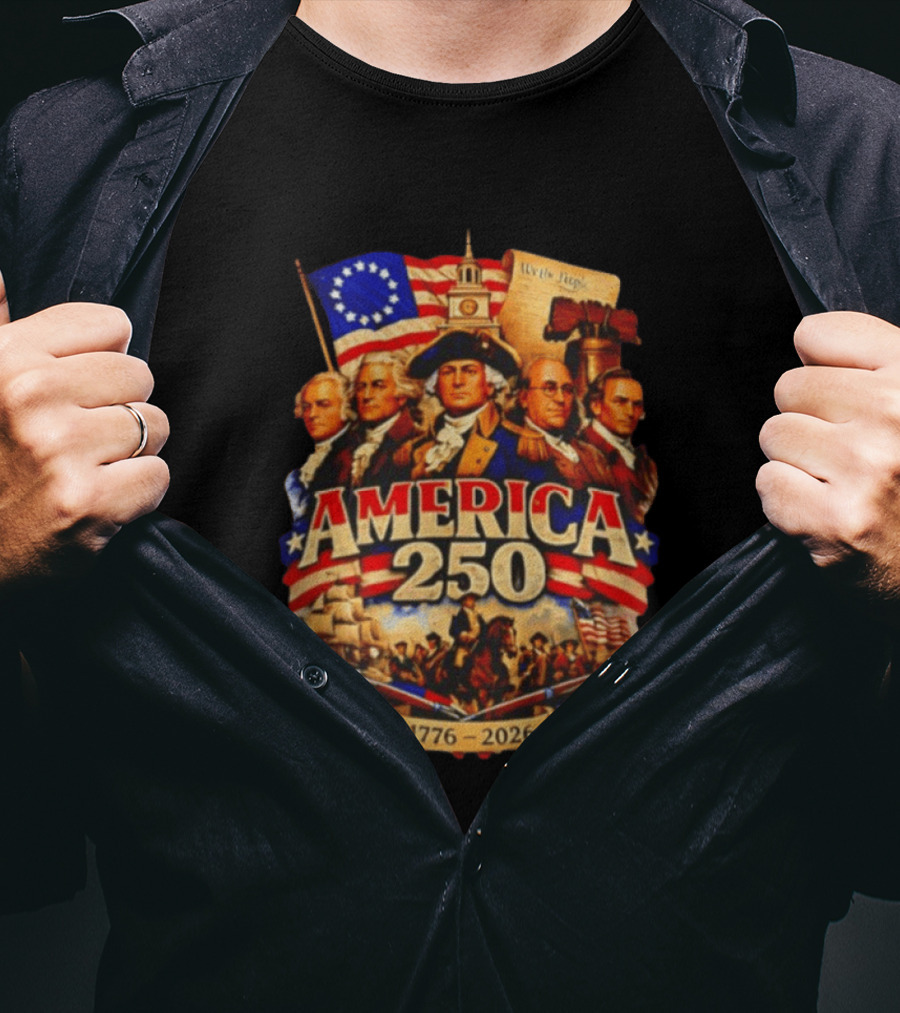 America 250th 1776 2026 Founding Fathers Celebration T-Shirt
