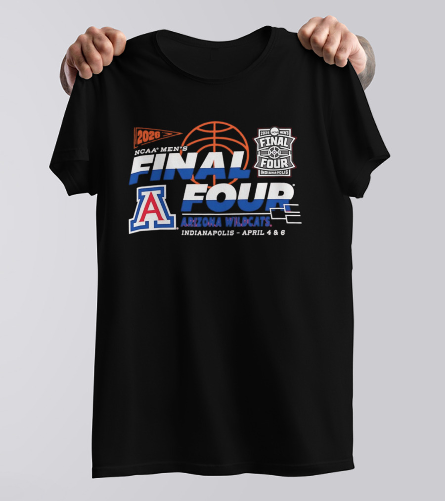 Arizona Wildcats NCAA Men's Basketball Final Four 2026 Indianapolis April 4 6 T-Shirt