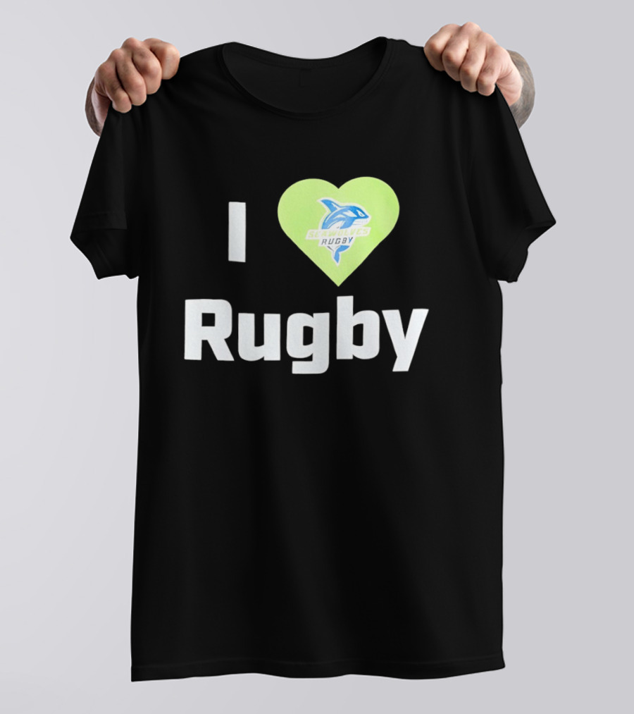 I Love Rugby Seattle Seawolves Heart T-Shirt