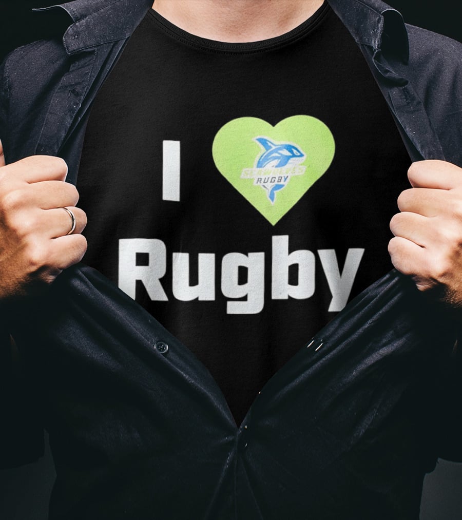 I Love Rugby Seattle Seawolves Heart T-Shirt