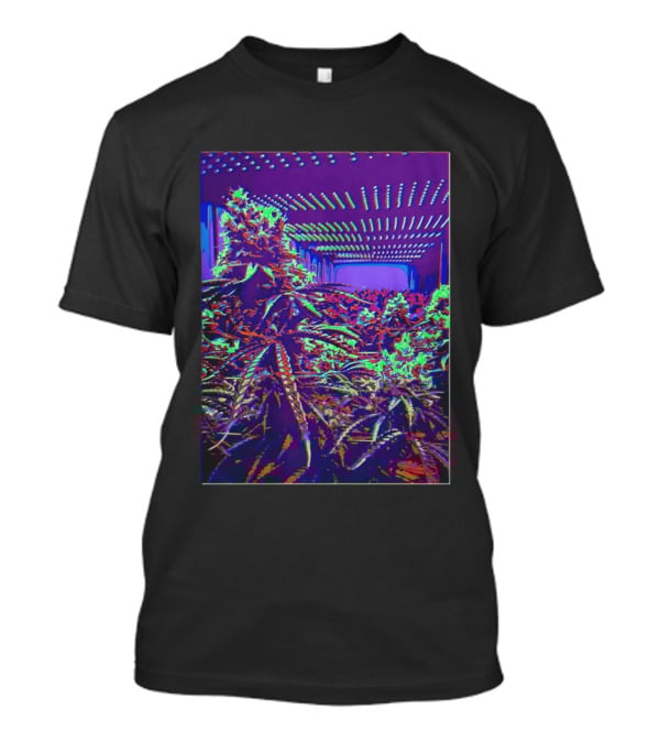 Plant Life By Wicked High Society Neon Cannabis Indoor Garden Purple LED Glow T-Shirt