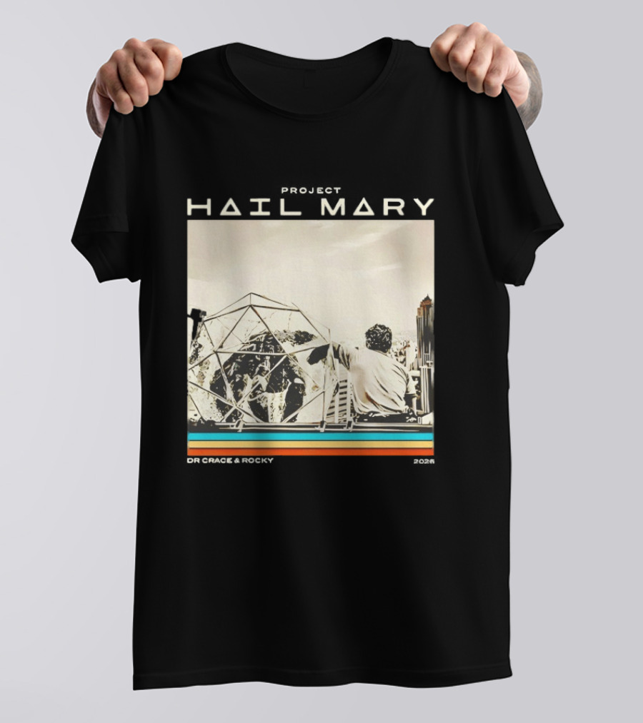 Hail Mary Geodesic Dome Space Scene T-Shirt