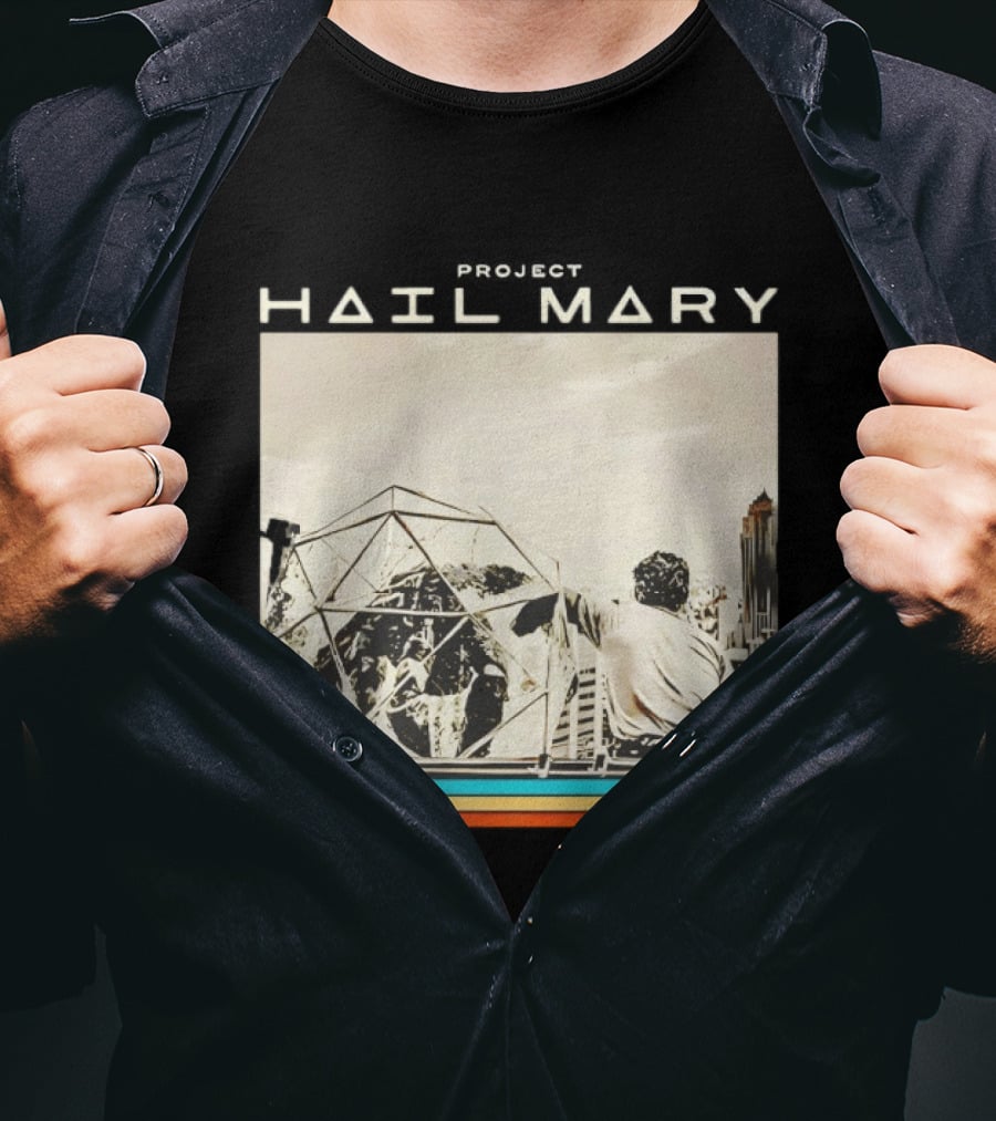 Hail Mary Geodesic Dome Space Scene T-Shirt