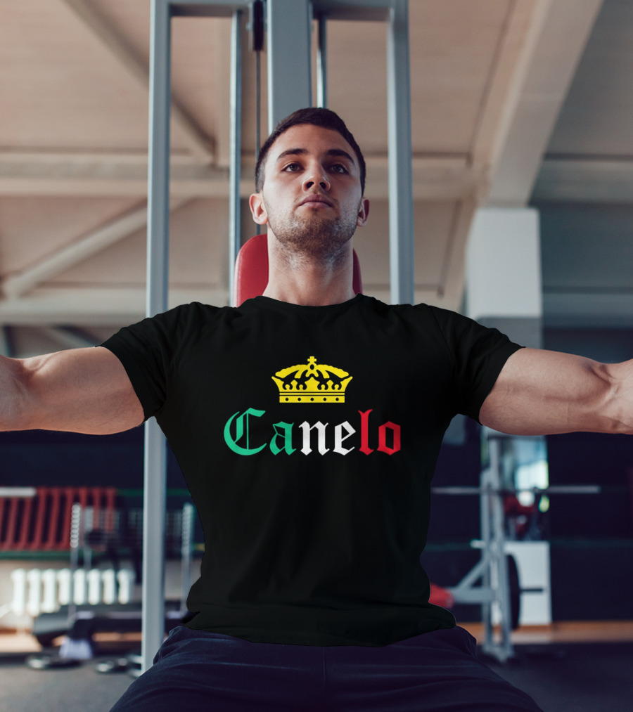 Canelo Crown Mexican Flag Colors Boxing Champion T-Shirt