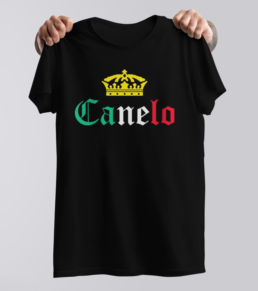Canelo Crown Mexican Flag Colors Boxing Champion T-Shirt