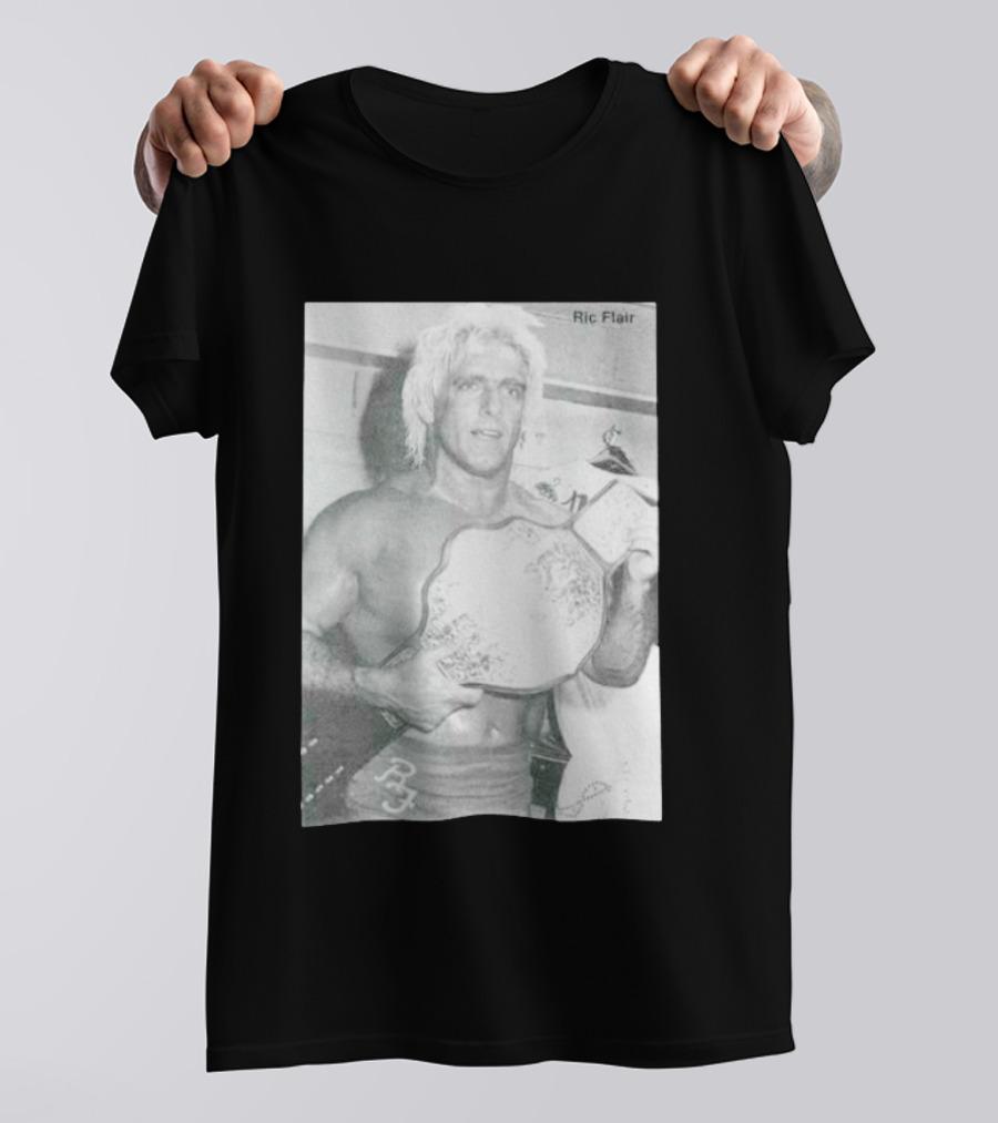 Ric Flair The Nature Boy Championship Belt Vintage Photo T-Shirt