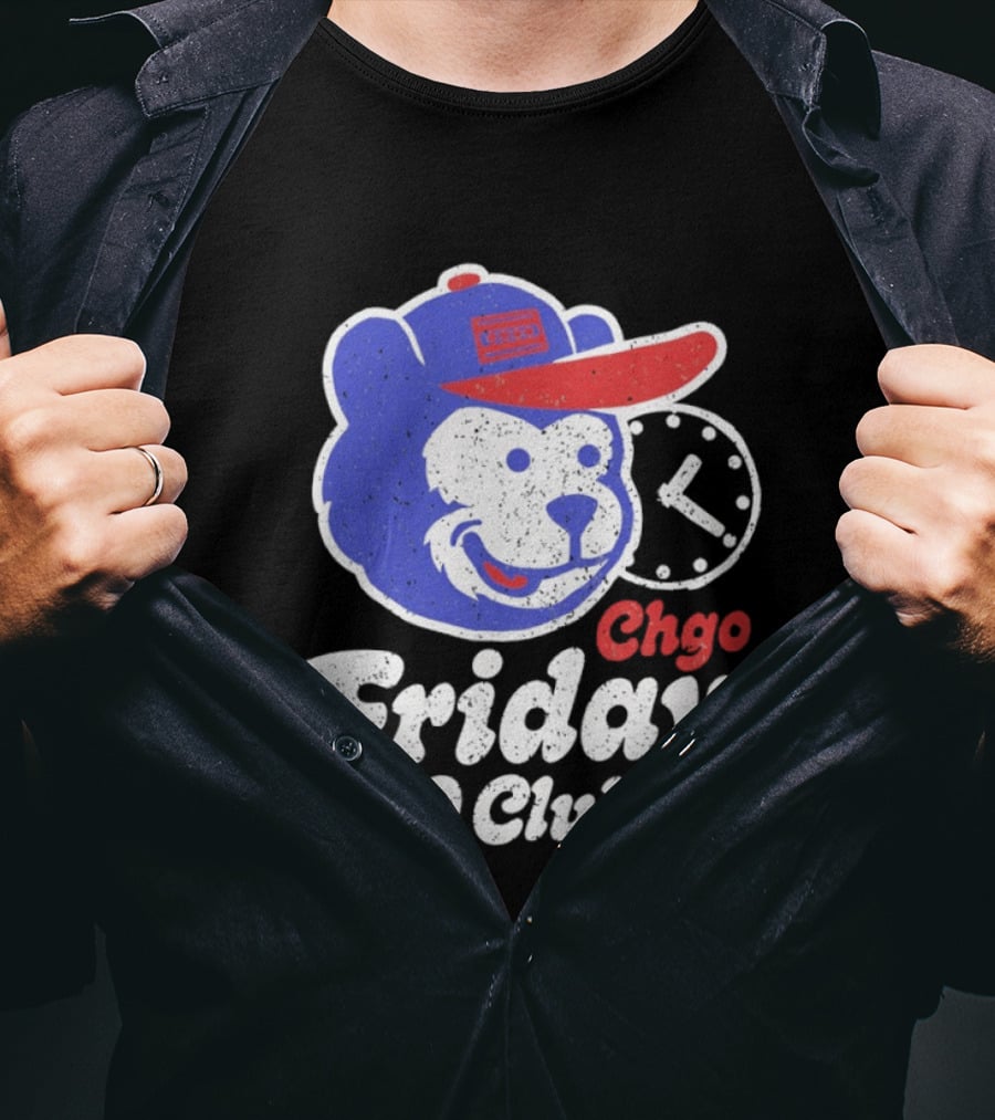 CHGO Friday 1 20 Club Bear Cubs Logo Vintage Cap T-Shirt