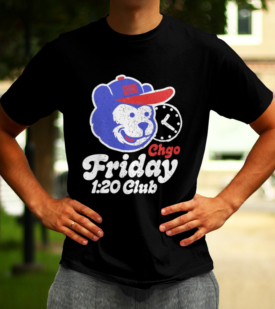 CHGO Friday 1 20 Club Bear Cubs Logo Vintage Cap T-Shirt