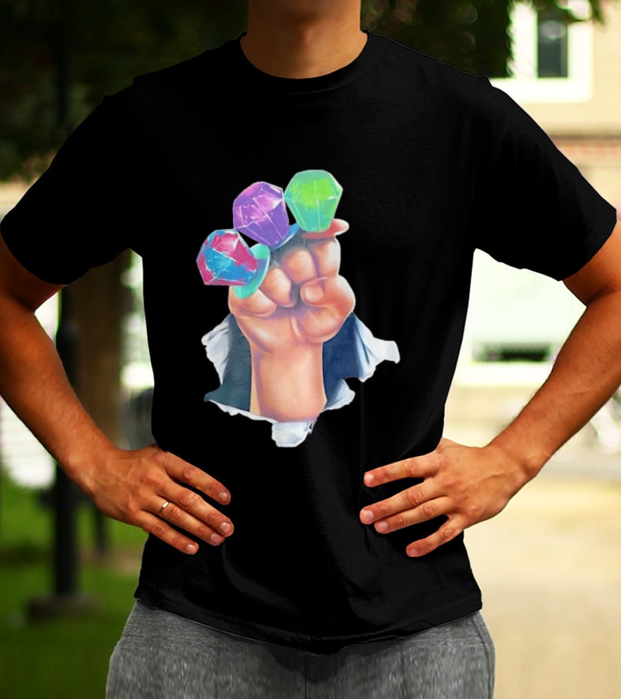 Ring Pop Candy Gemstone Fist Colorful Fun Accessory For Kids And Adults T-Shirt