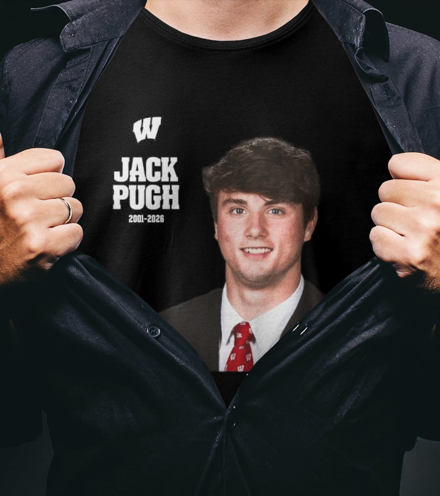 Wisconsin Badgers Football Jack Pugh 2001 2026 T-Shirt