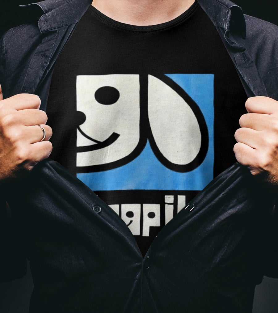 90s Dogpile Logo With Smiling Dog Face T-Shirt