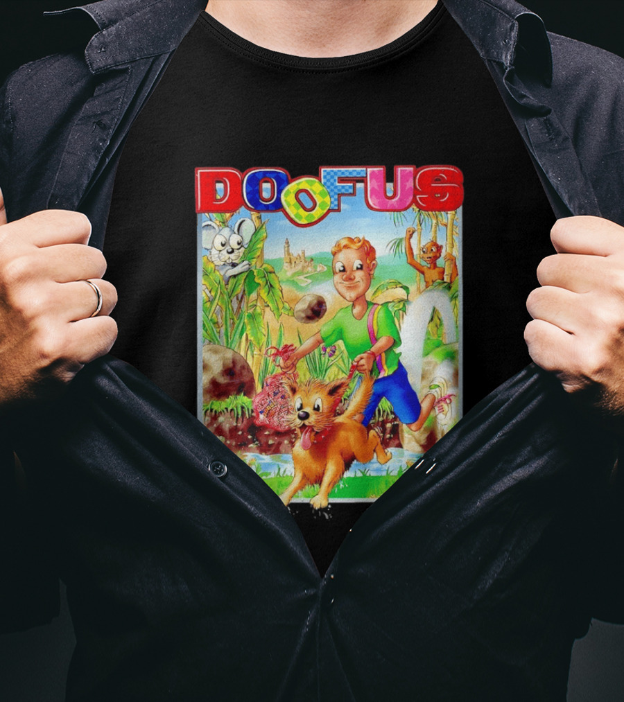 DOOFUS Amiga 512 KB Joystick Required Platformer Game T-Shirt