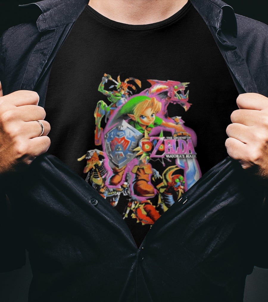 The Legend Of Zelda Majora's Mask Link Skull Kid Epona Characters T-Shirt